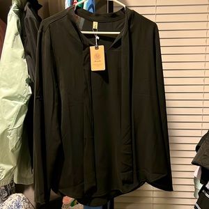 Brand, new women’s blouse, Moyabo black long sleeve Large